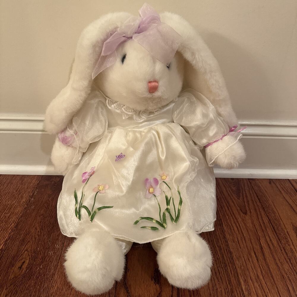 Vintage Dan Dee Collectors Choice Easter Bunny 20" Rabbit Dress Plush Stuffy